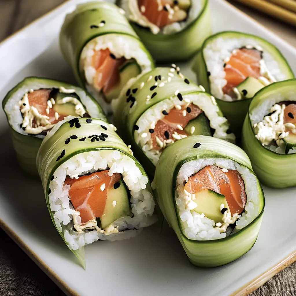 Cool & Creamy Cucumber Sushi Bites