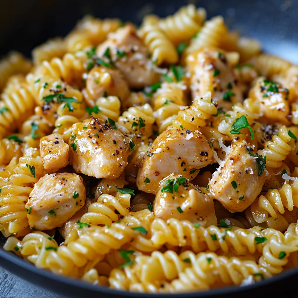 Cowboy Butter Pasta mit saftigem Hähnchen und Kräuter-Kick