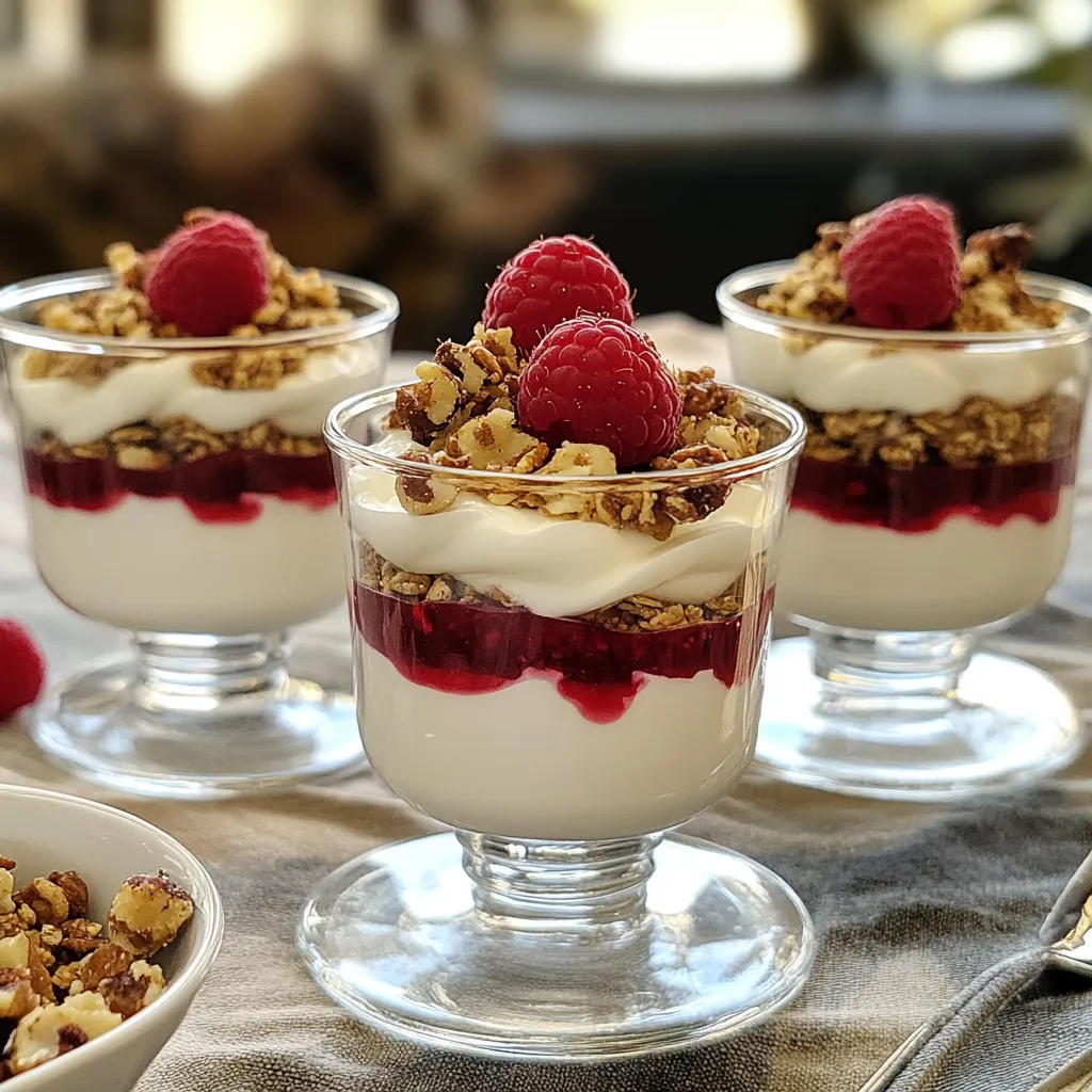 Griechische Joghurt-Himbeer-Mousse mit Honig-Crunch 2