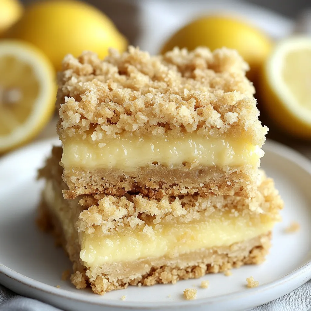 Zitronen-Crumb-Bars mit knusprigem Butterstreusel