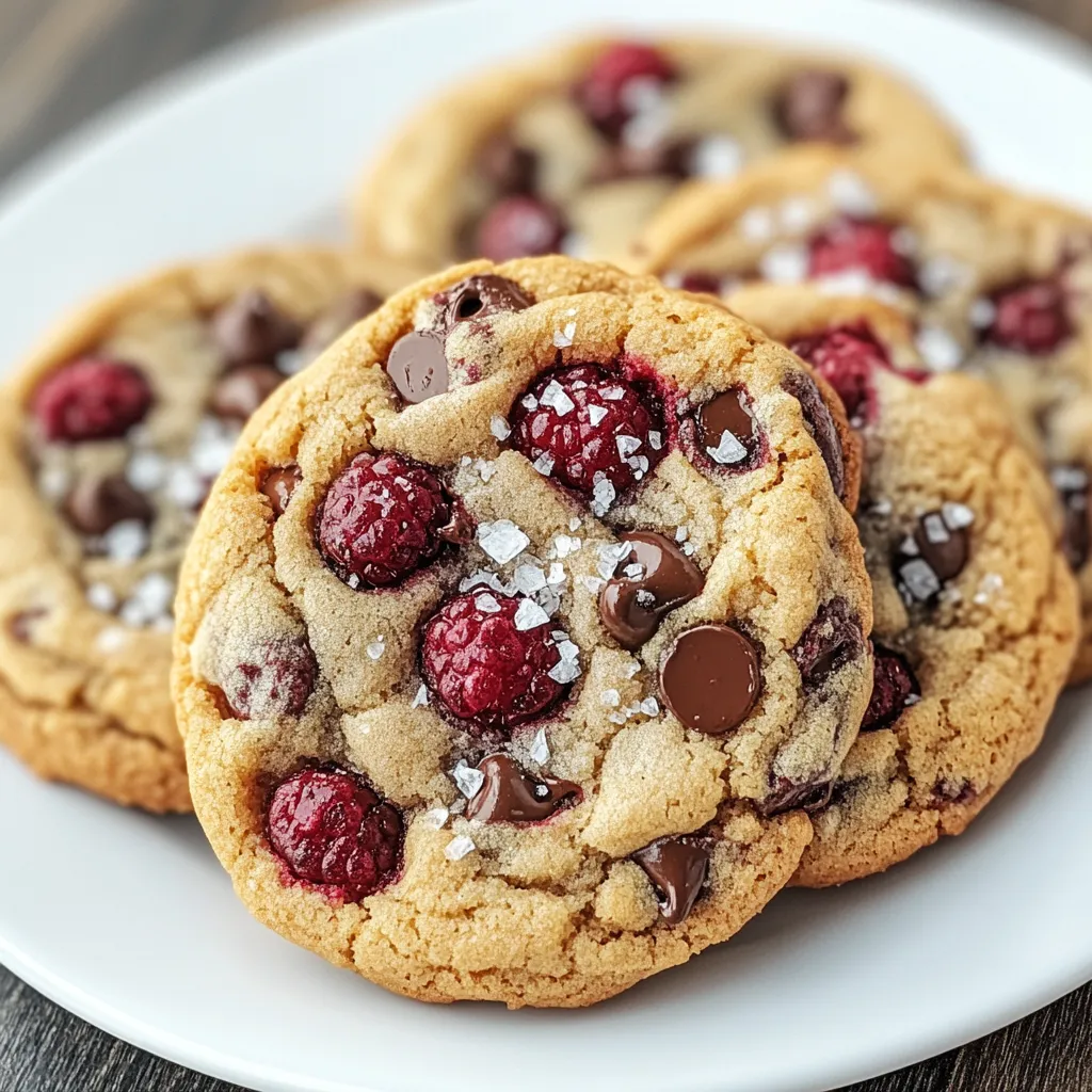 Soft-Baked Himbeer-Schoko Cookies mit süßem Knusperkern