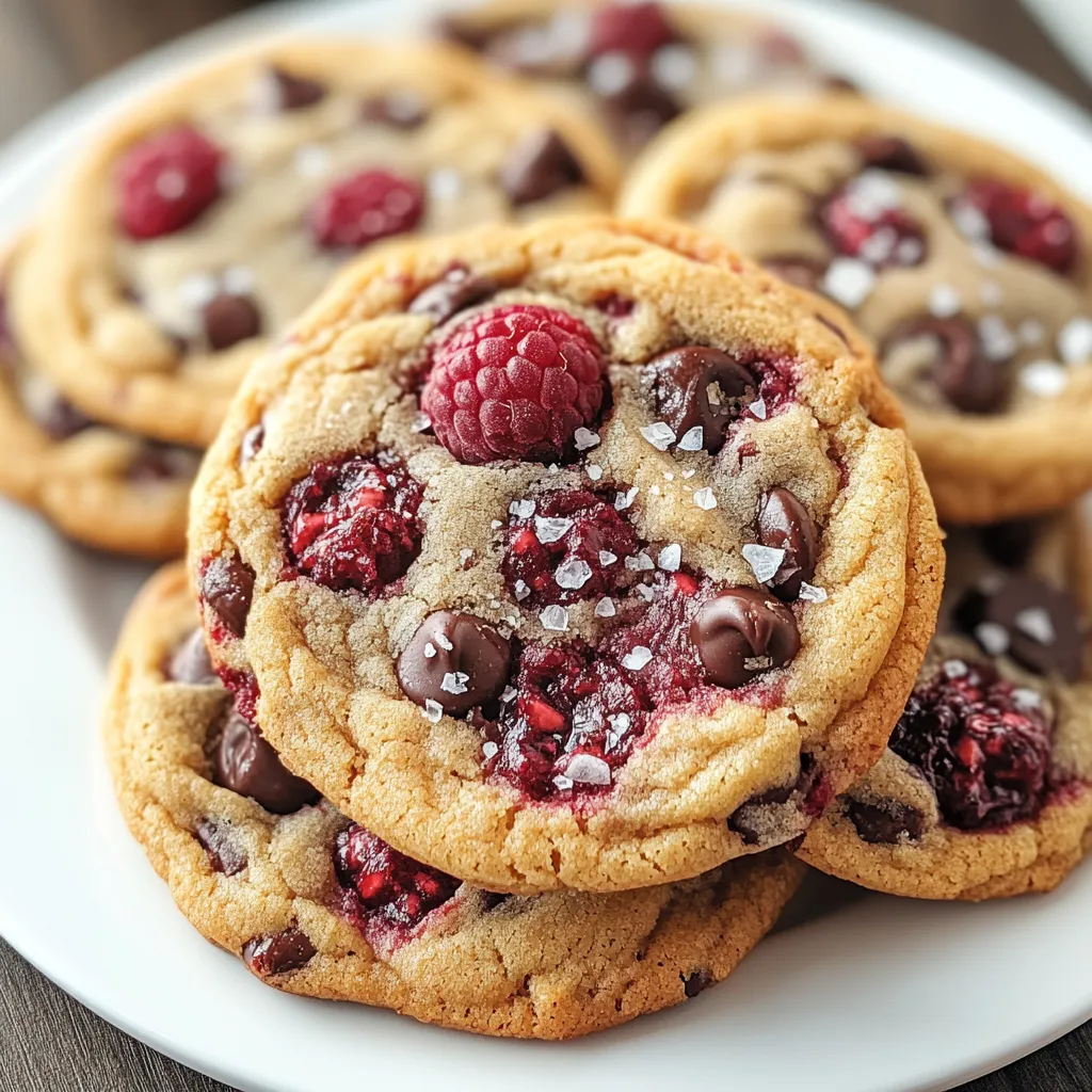 Soft-Baked Himbeer-Schoko Cookies mit süßem Knusperkern 2