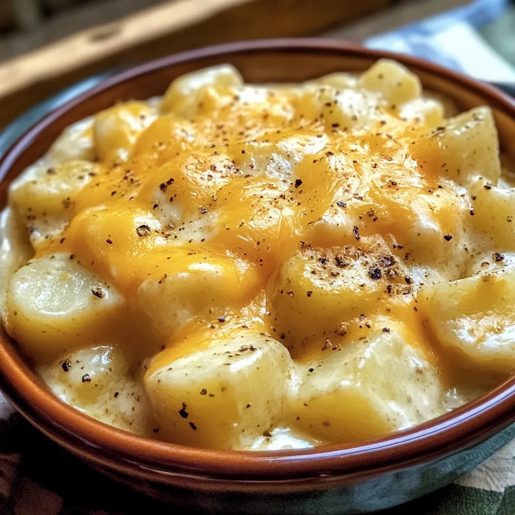 Cremiger Kartoffel-Käse-Auflauf mit goldener Kruste