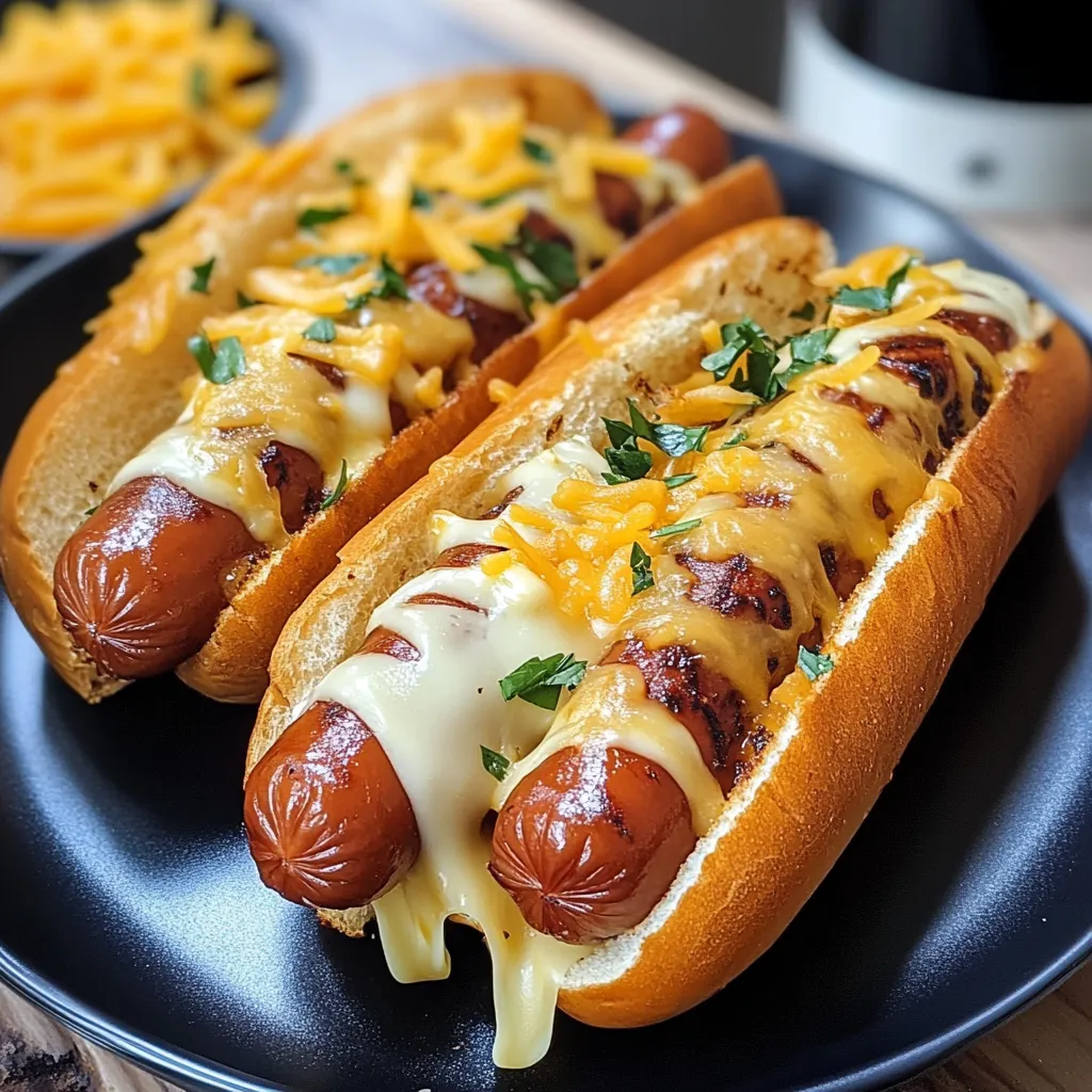 Airfryer Grillkäse-Hotdogs