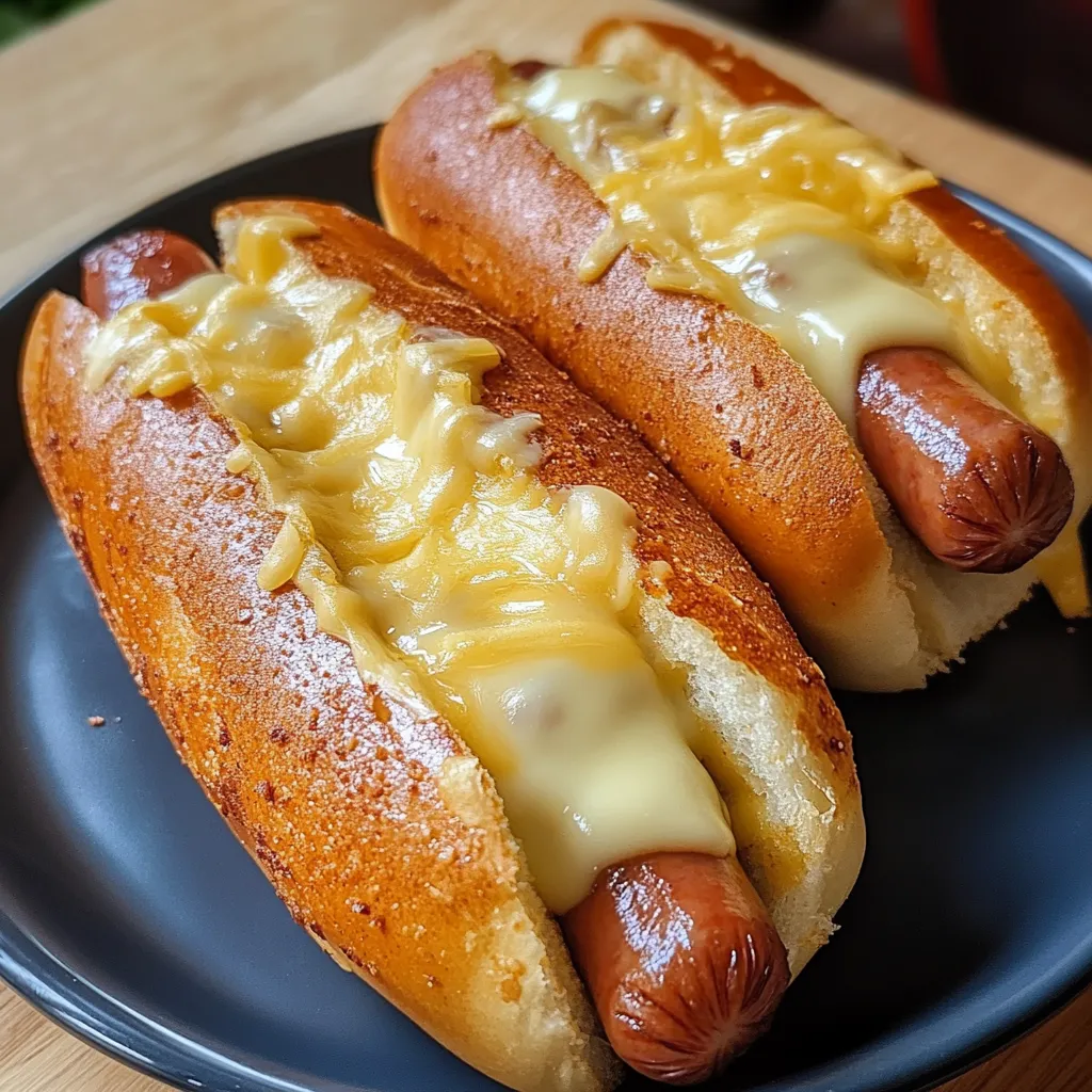 Airfryer Grillkäse-Hotdogs