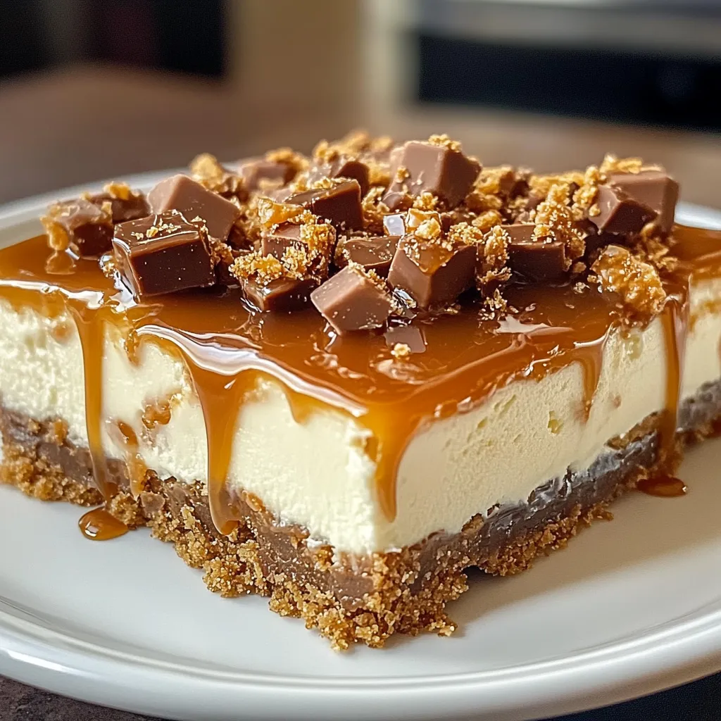 Butterfinger-Karamell-Käsekuchen-Riegel