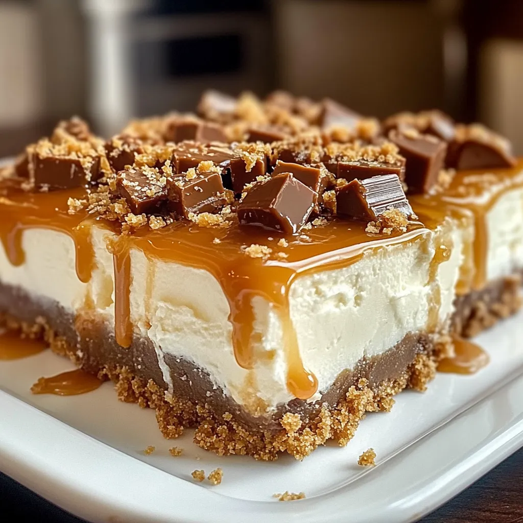 Butterfinger-Karamell-Käsekuchen-Riegel