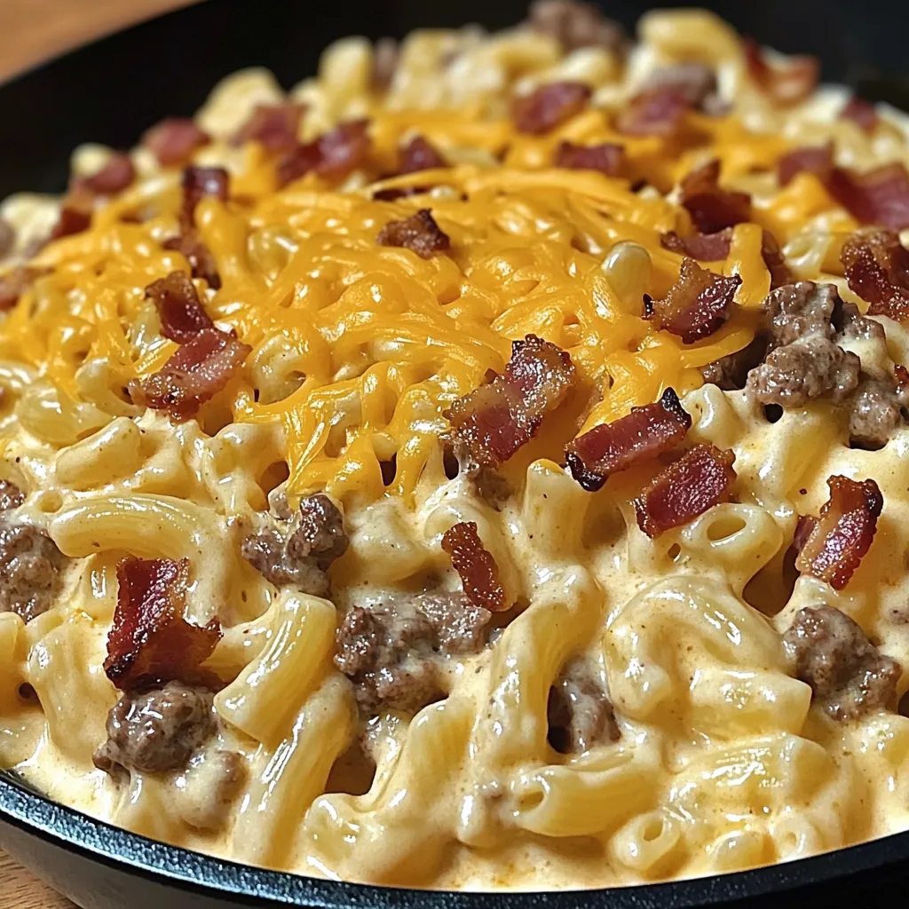 Cheeseburger-Alfredo-Nudeltraum mit Knusper-Twist 2