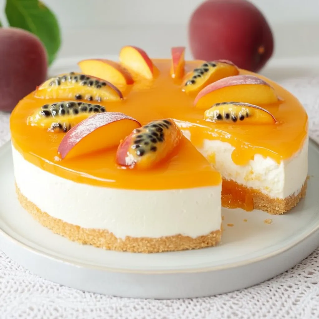 Pfirsich-Maracuja-Torte ohne Backen
