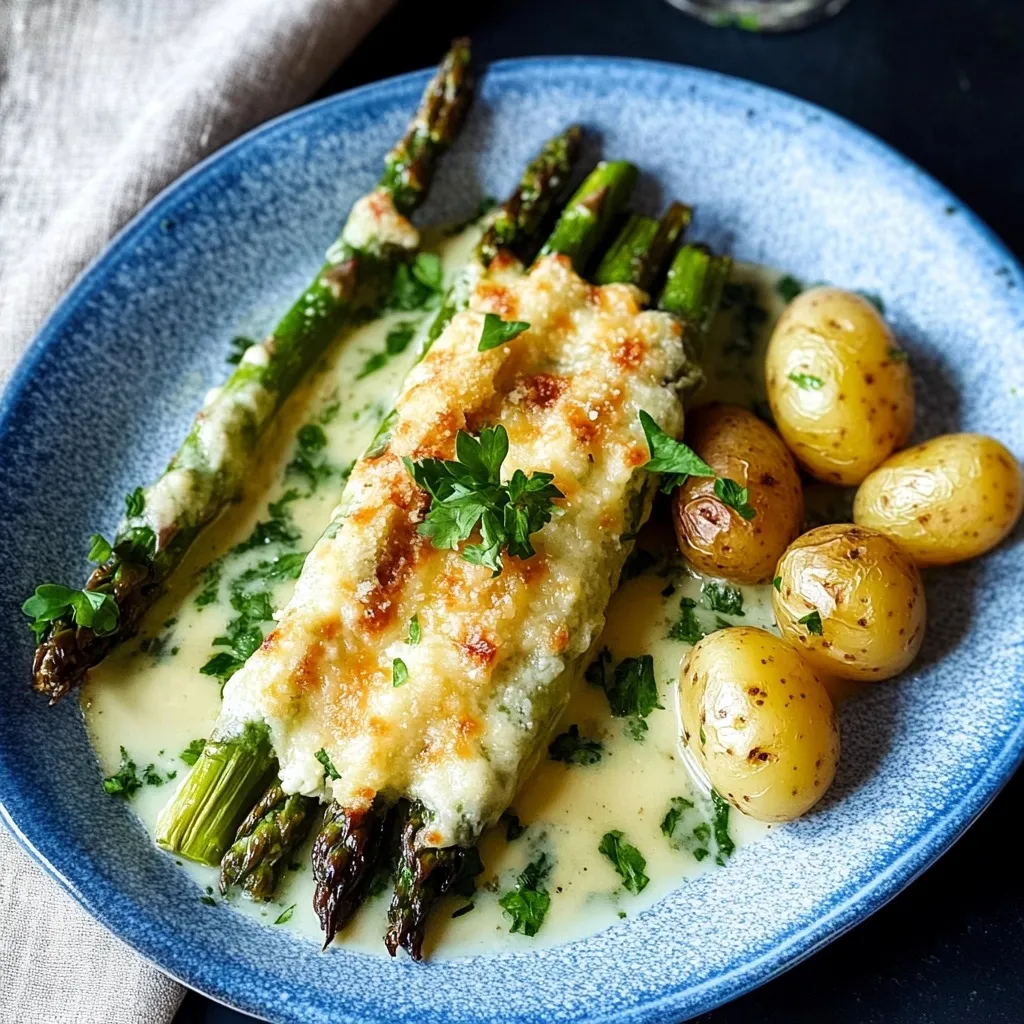 Grüner Spargel mit Parmesan-Kruste