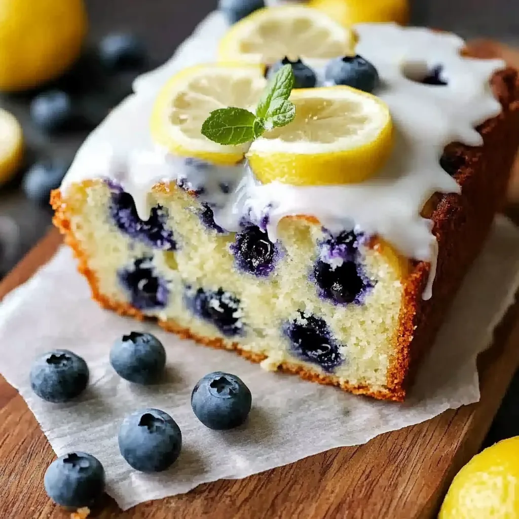 Leichter Joghurtkuchen mit Blaubeeren und Zitrone