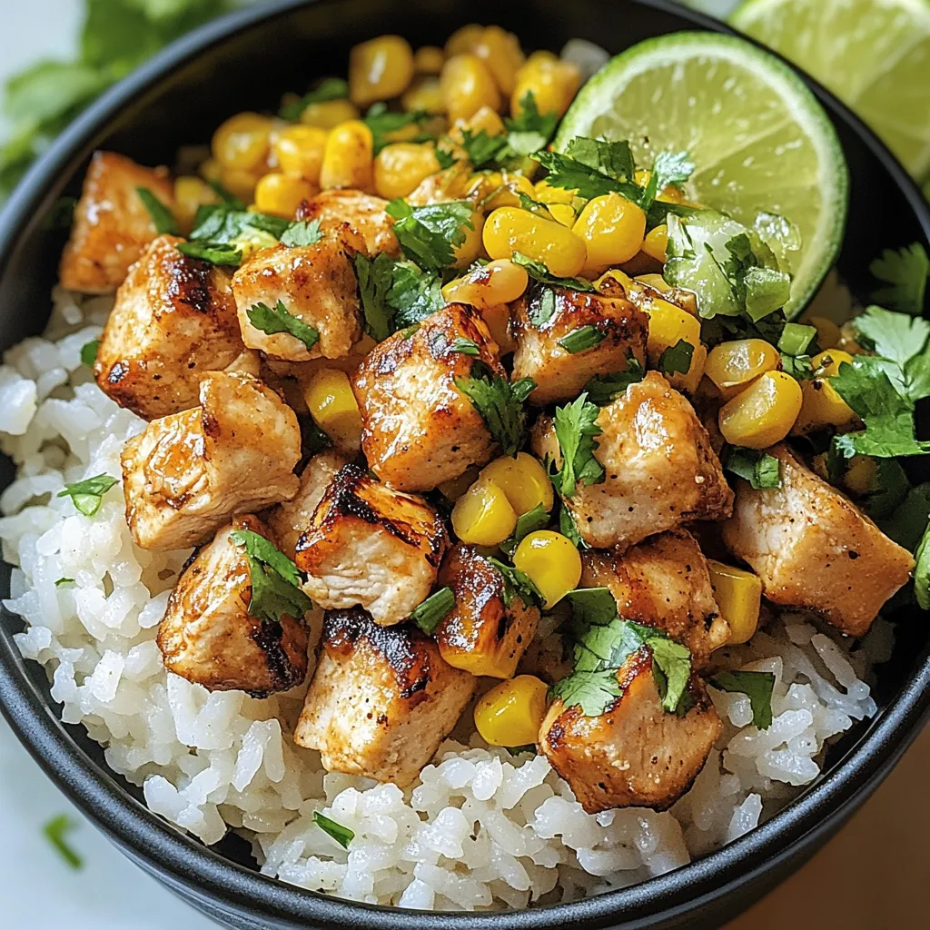Street Corn Chicken Rice Bowl – Mexikanisch inspirierte Genuss-Schale