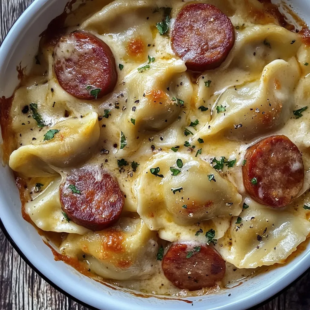 Crockpot Pierogi Auflauf mit Kielbasa – Herzhaft und super einfach
