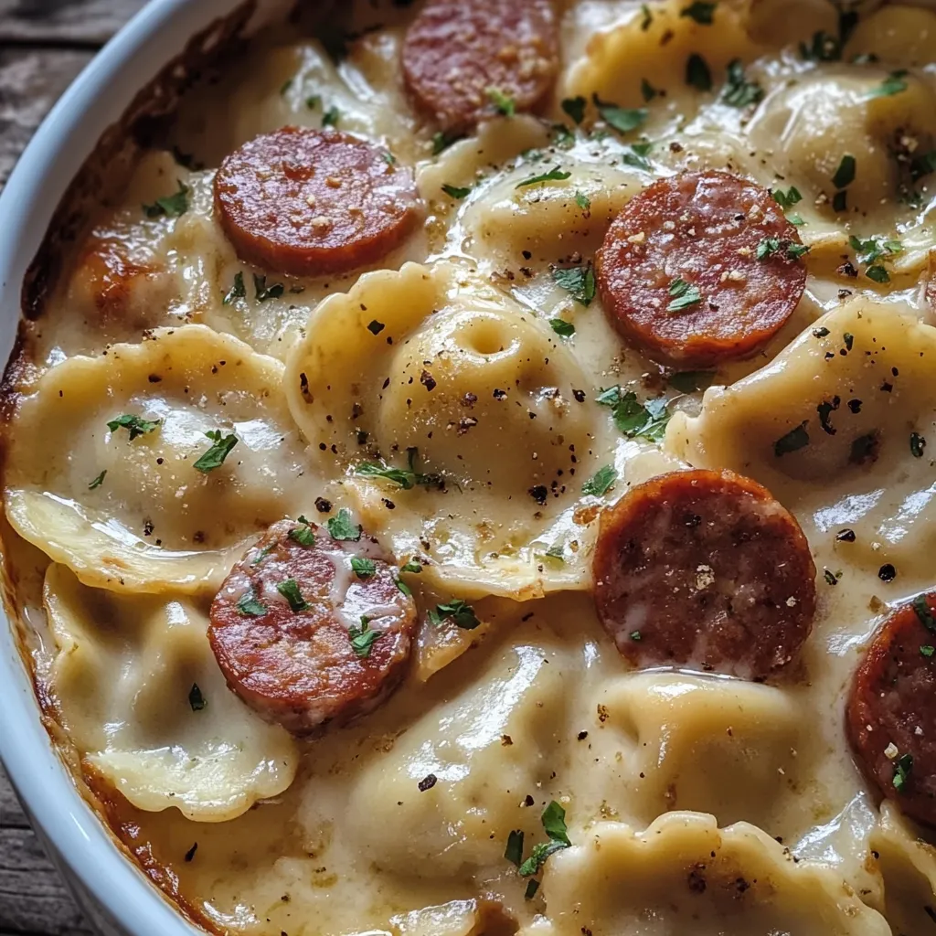 Crockpot Pierogi Auflauf mit Kielbasa – Herzhaft und super einfach 2