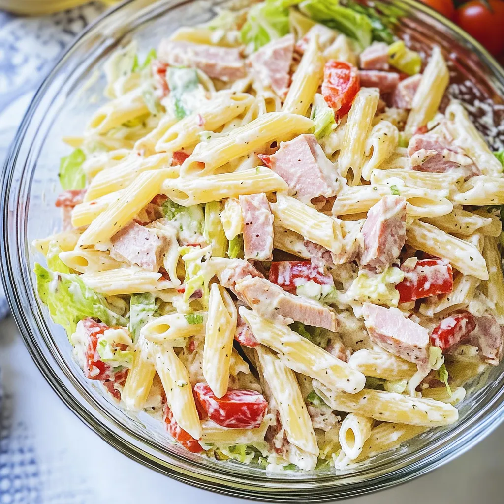 Herzhafter Italienischer Grinder-Nudelsalat mit Chicken Ham & Provolone 2