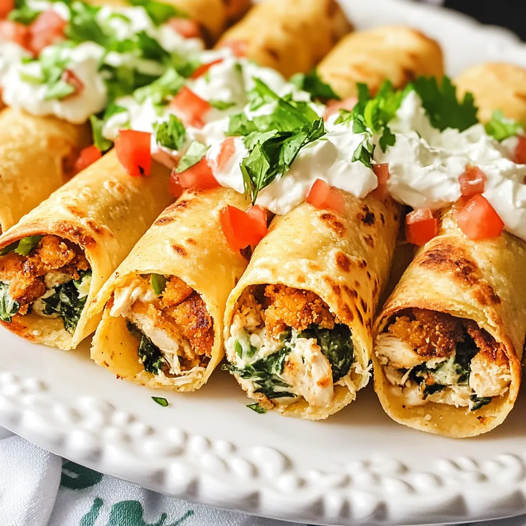 Knusprige Hähnchen-Taquitos