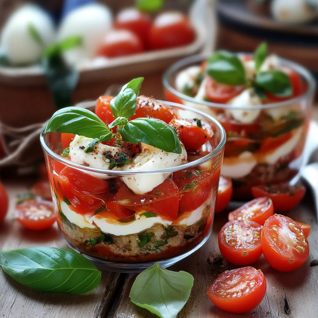 Tomaten-Mozzarella-Traum im Tiramisu-Stil