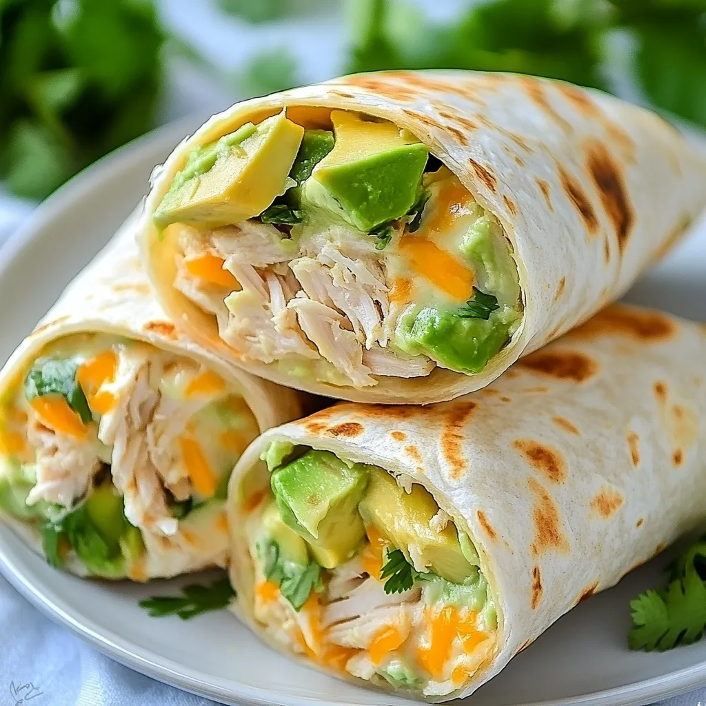 Hähnchen-Avocado-Ranch-Burritos