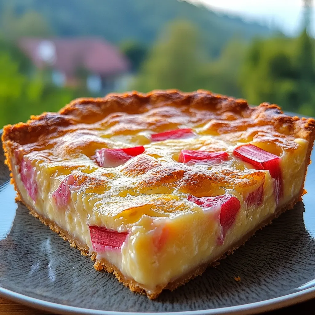 Rhabarber-Vanille-Custard ohne Boden