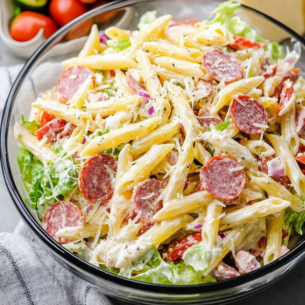 Italienischer „Grinder" Pasta-Salat