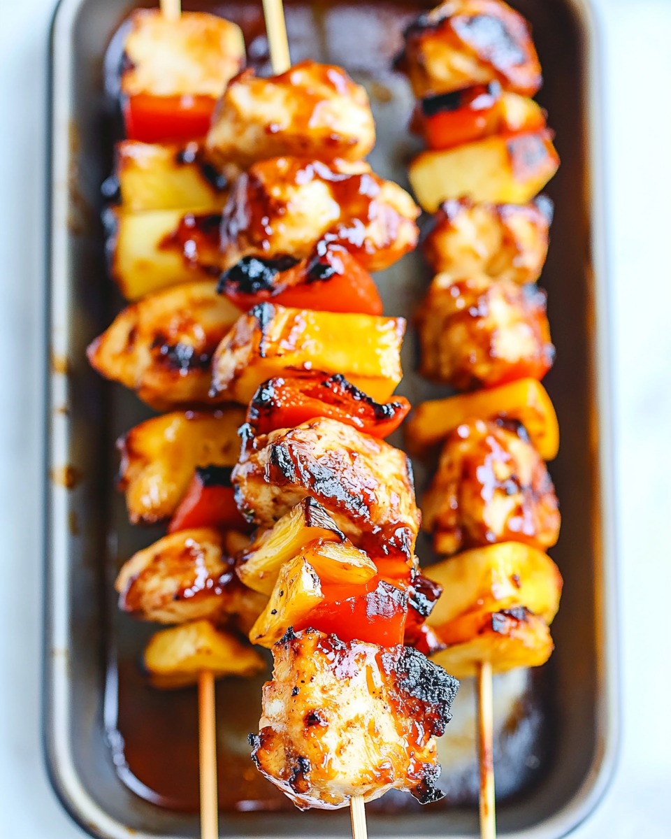 BBQ Pineapple Chicken Kabobs