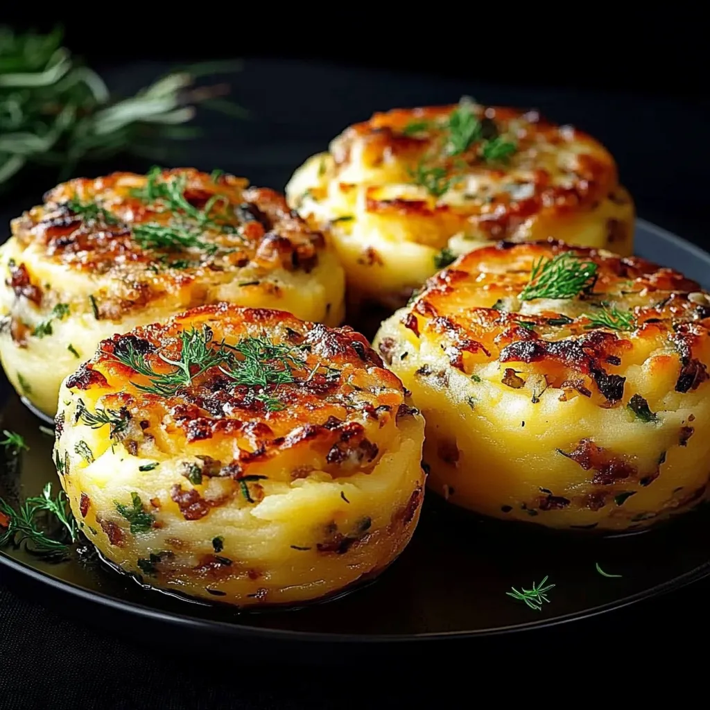 Gefüllte Kartoffel-Nester mit Hackfleisch und Käse