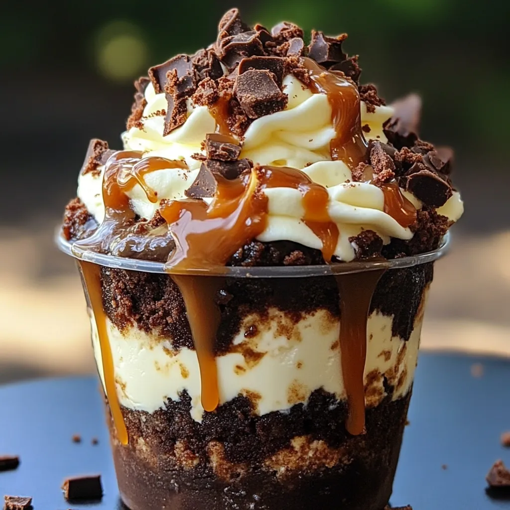Gefüllte Brownie-Cheesecake Cups