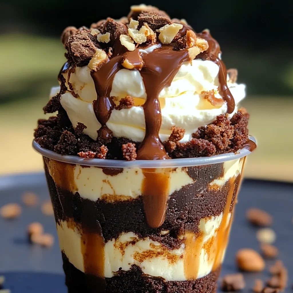 Gefüllte Brownie-Cheesecake Cups