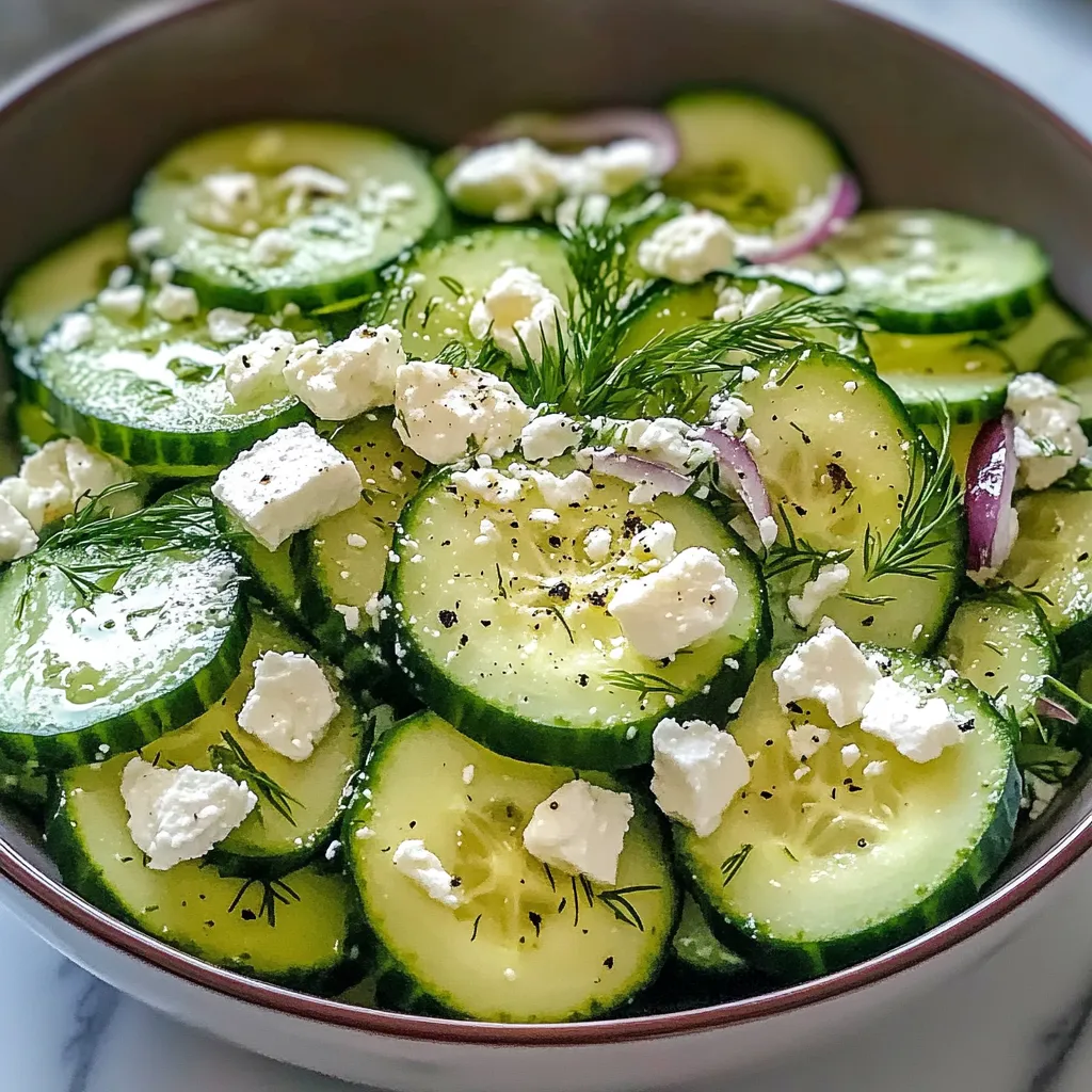 Gurkensalat mit Feta