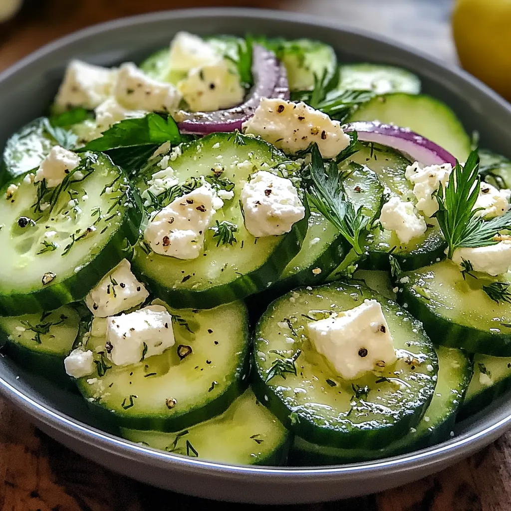 Gurkensalat mit Feta