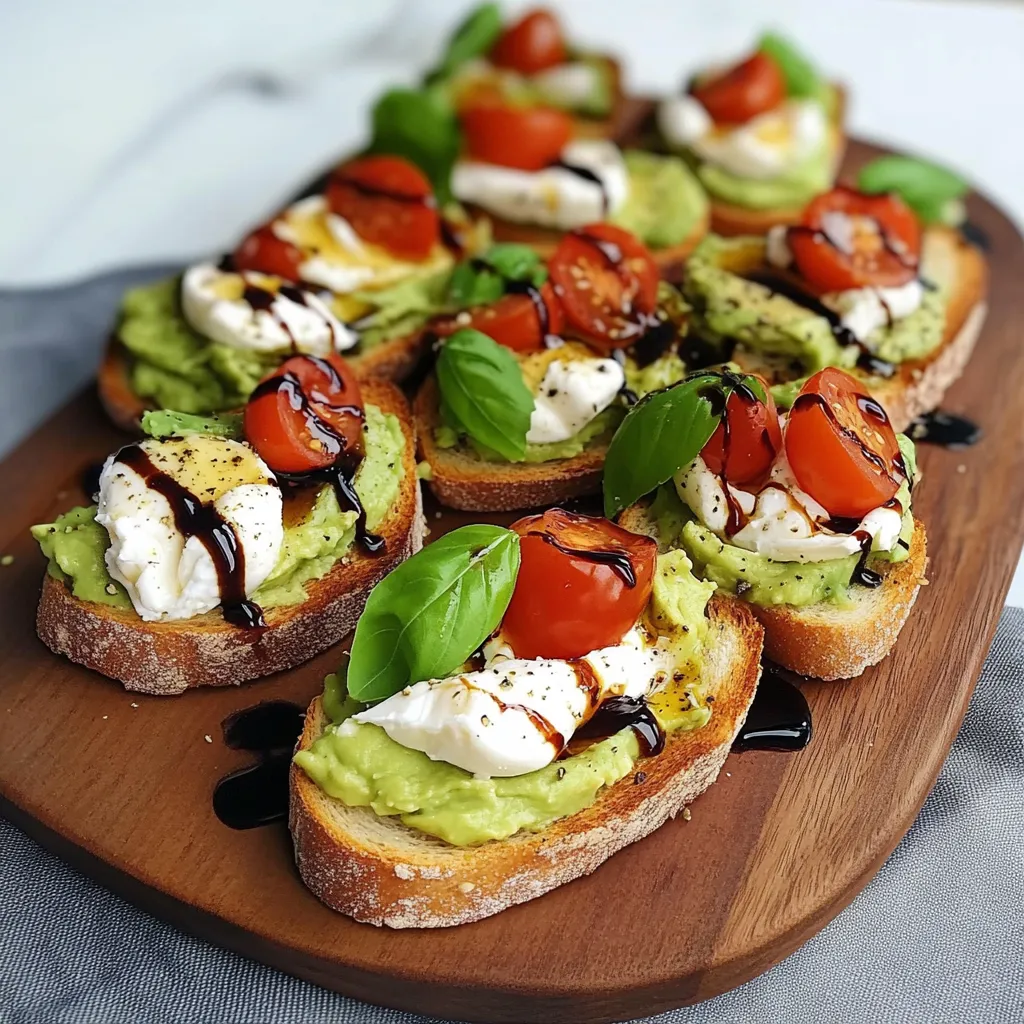 Avocado Burrata Bruschetta
