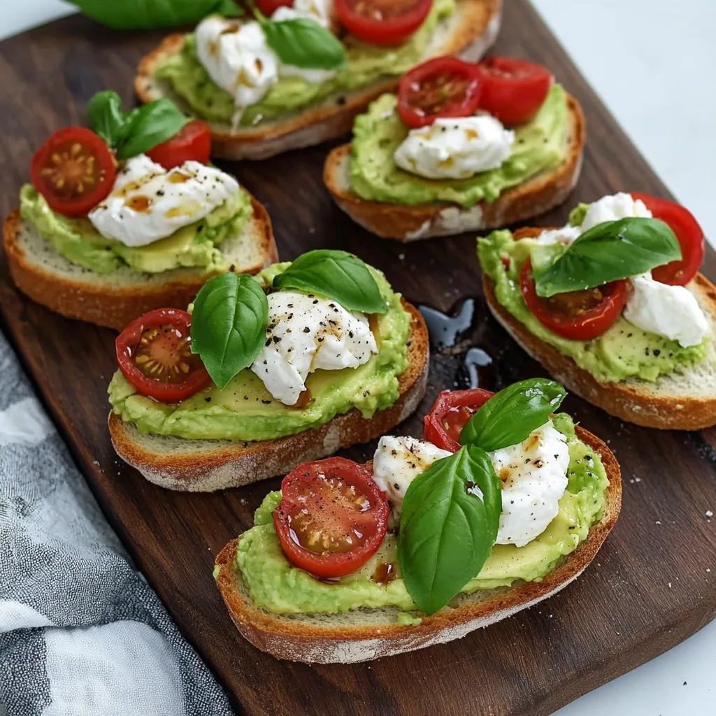 Avocado Burrata Bruschetta