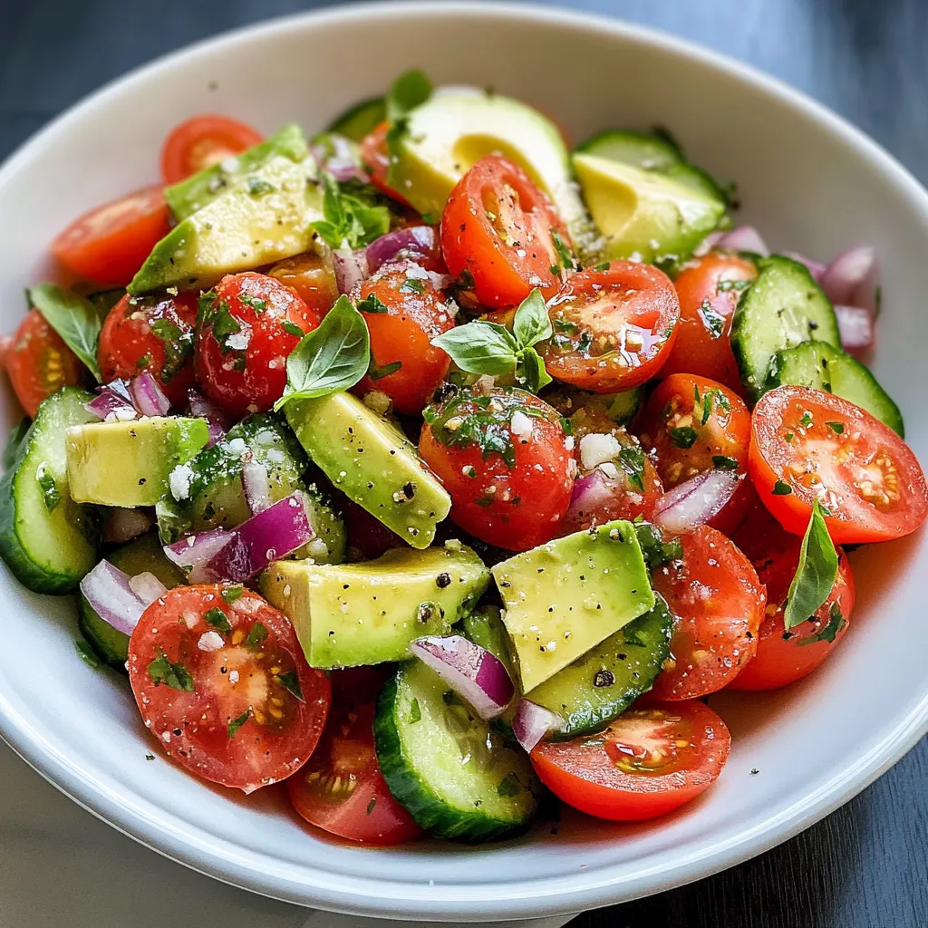 Cucumber-Tomato-Avocado Salad
