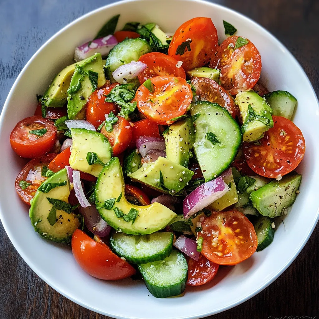 Cucumber-Tomato-Avocado Salad
