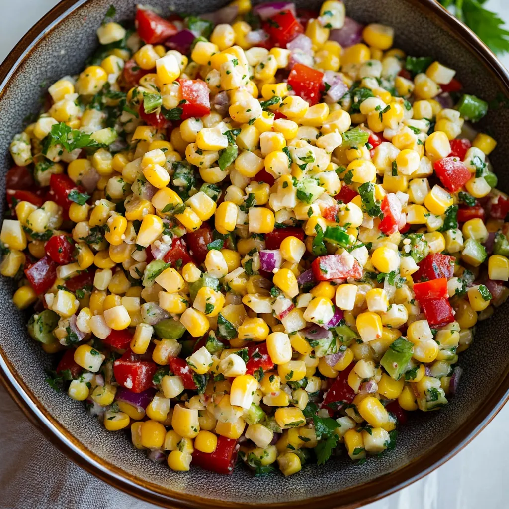 Maissalat mit Feta und Kräutern