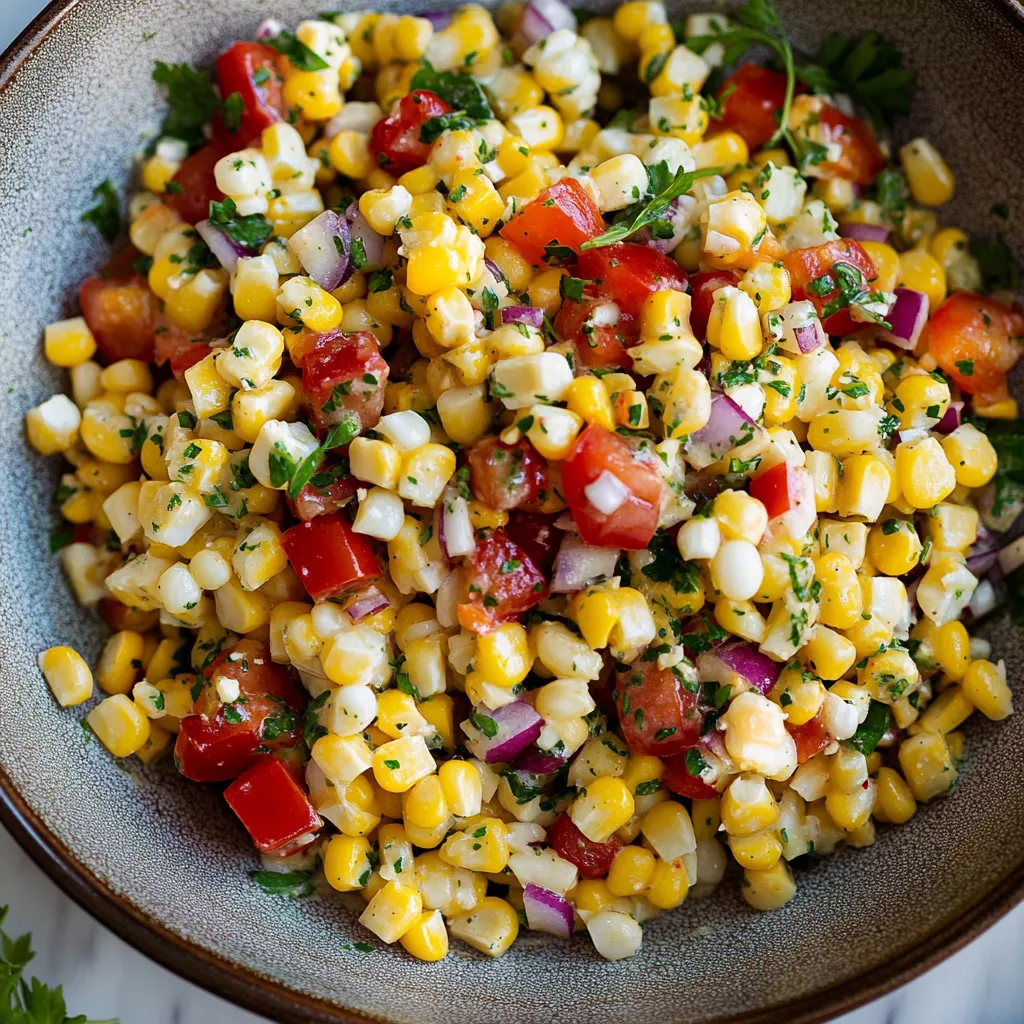 Maissalat mit Feta und Kräutern