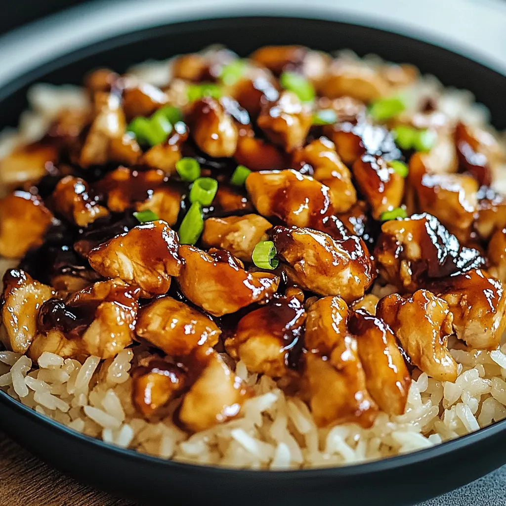 Honey-BBQ-Hähnchen-Reis