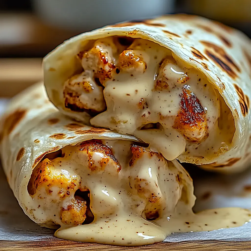 Käse-Knoblauch-Hähnchen-Wraps