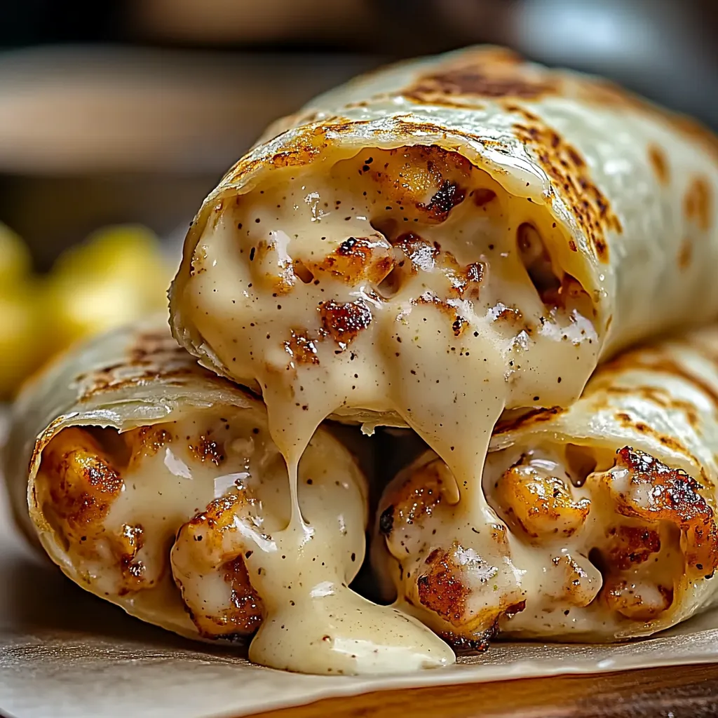 Käse-Knoblauch-Hähnchen-Wraps