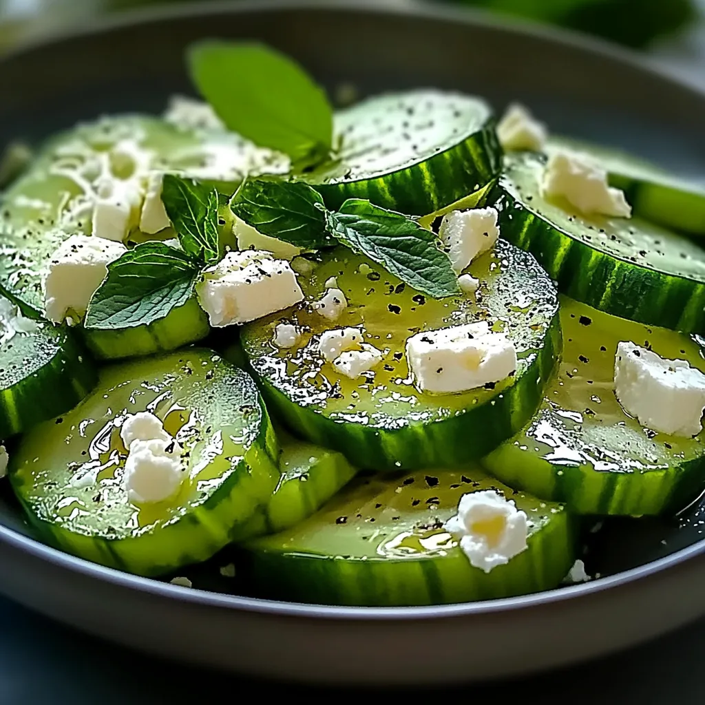 Gurkensalat mit Feta und frischen Kräutern