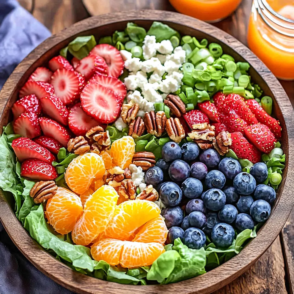 Sommerlicher Erdbeer-Salat mit Ziegenkäse & Orangen-Dressing