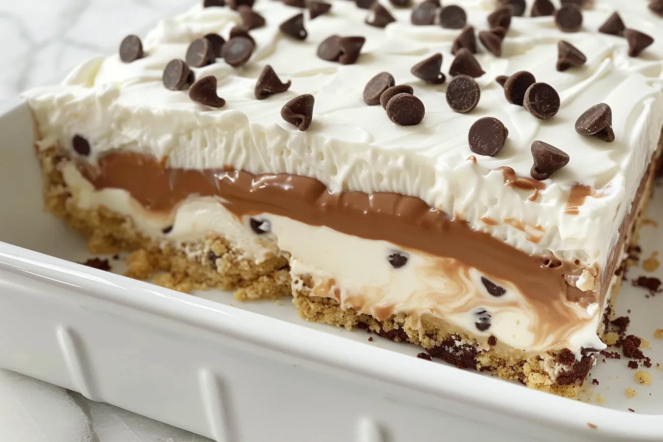 Geschichtetes Schokoladenkeks-Pudding-Dessert – Einfach & Ohne Backen