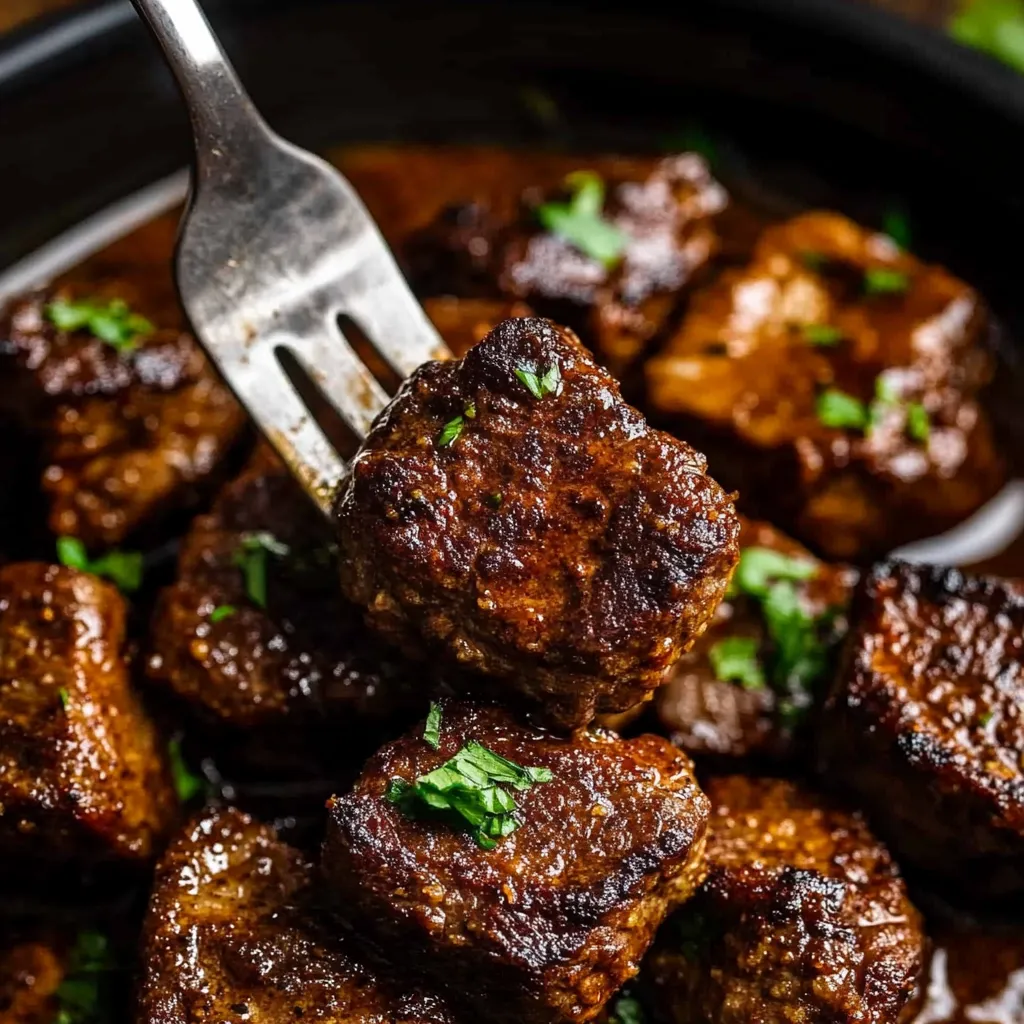 Cajun-Steakstücke mit Knoblauchbutter