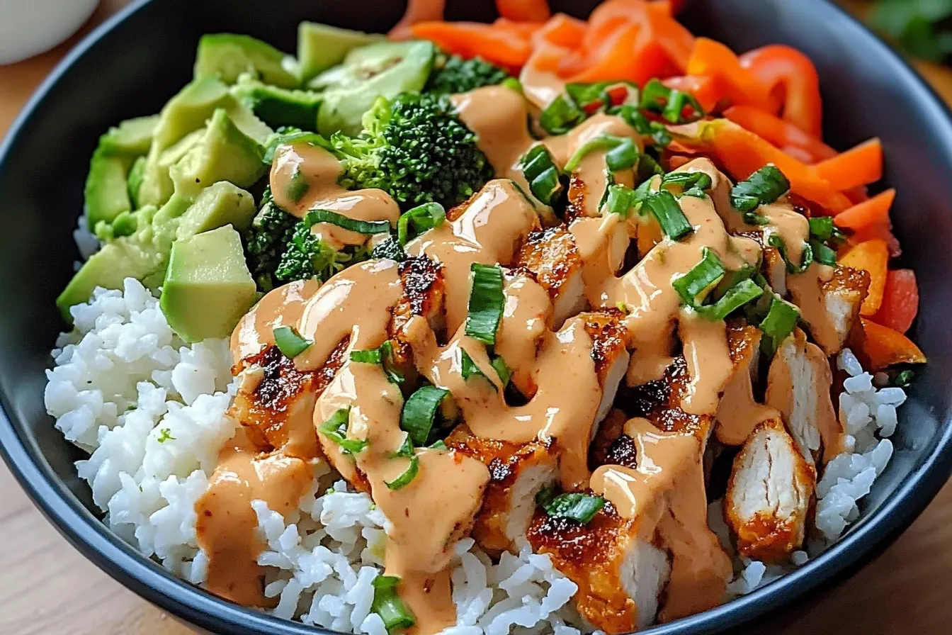 Bang Bang Chicken Bowl – Würziges Hähnchen