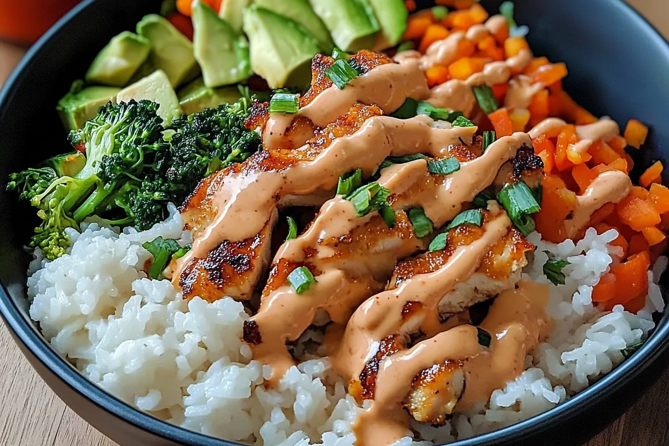 Bang Bang Chicken Bowl – Würziges Hähnchen