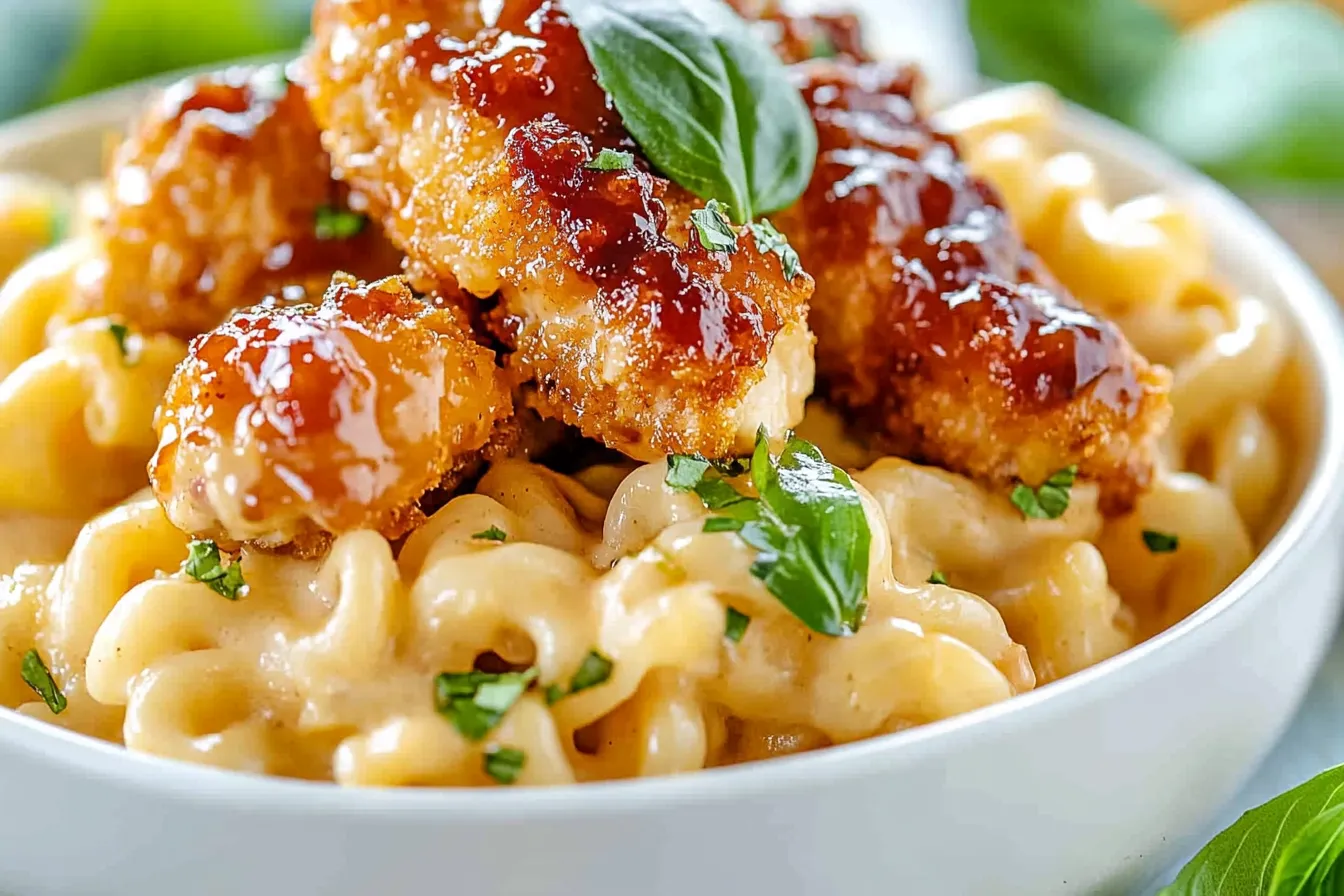 Honey Pepper Chicken Mac and Cheese
