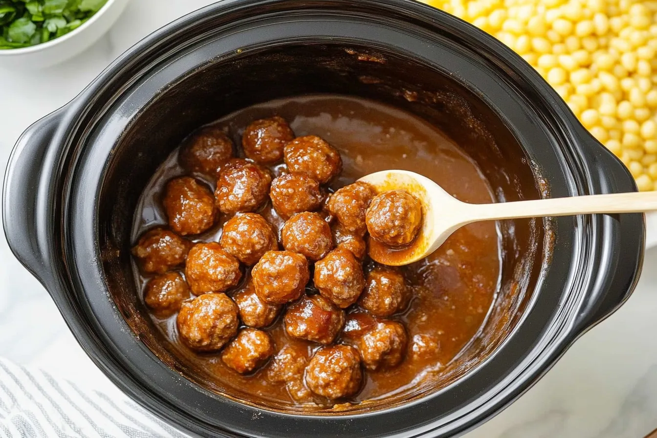 Langsam gegarte Salisbury-Steak-Hackbällchen (mit Tiefkühl-Hackbällchen)