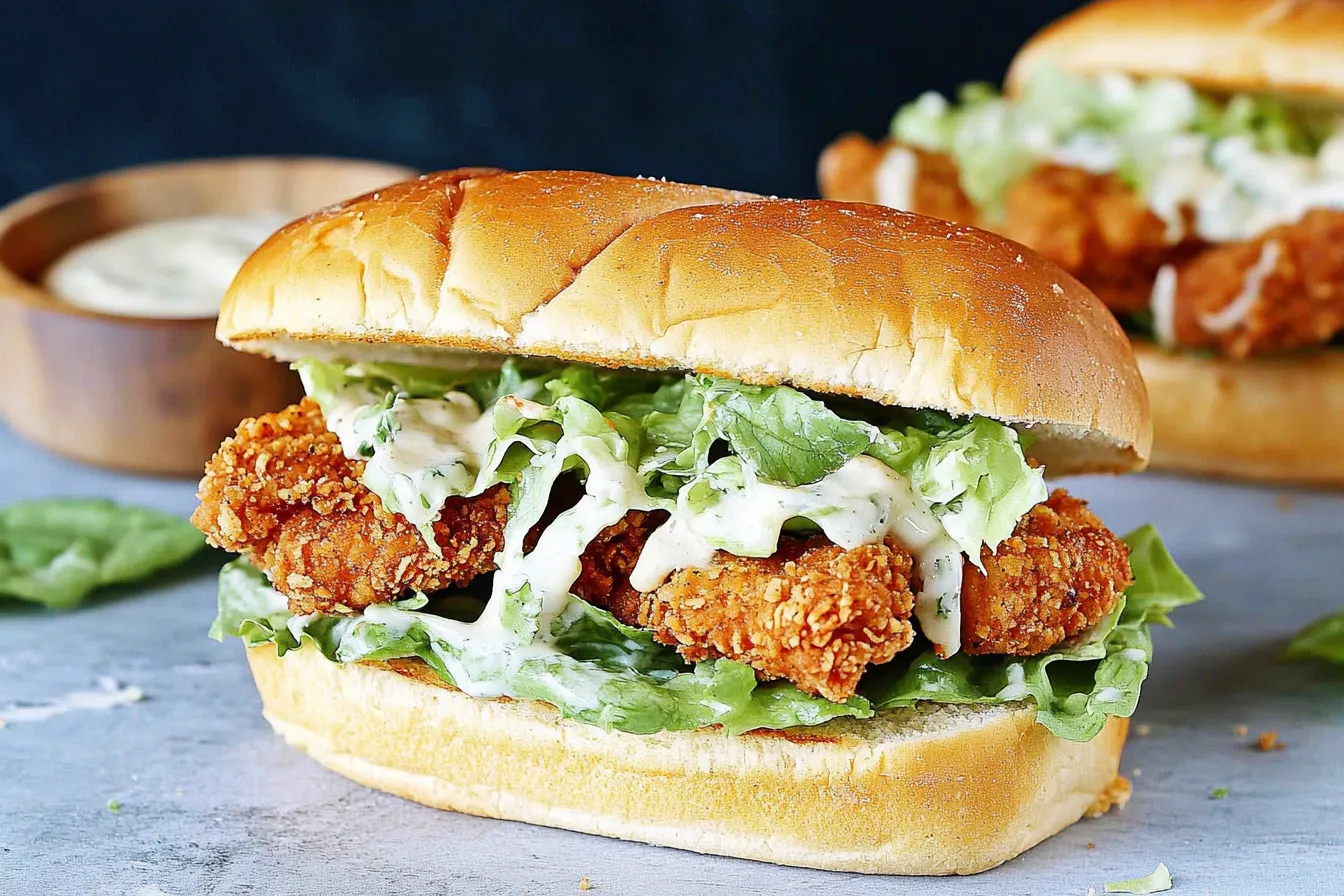 Knuspriges Chicken Caesar Sandwich