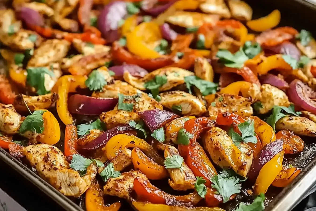 Einfache Blechhähnchen-Fajitas