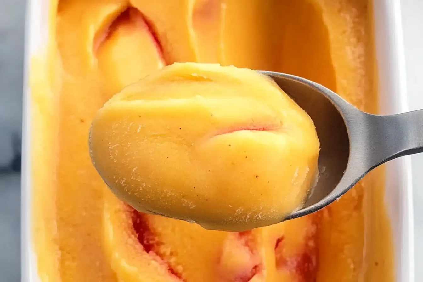 Bestes Pfirsich-Sorbet ohne Eismaschine
